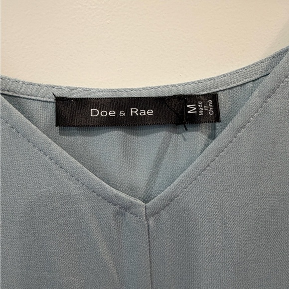 Doe & Rae Soft Blue Ruffled Camisole - Picture 2 of 6